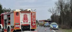 Czołówka w Łaznowie, dachowanie w Teofilowie 