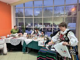 Na targach można było obejrzeć rękodzieło twórczyń ludowych