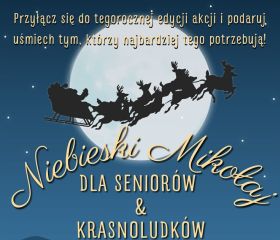 niebieski mikołaj pomaga m