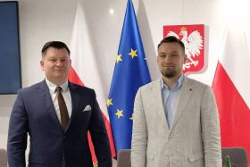 Radny miejski Piotr Kucharski (z lewej) i&nbsp;Marek Nowak zabrali w&nbsp;sejmie głos w&nbsp;imieniu mieszkańców