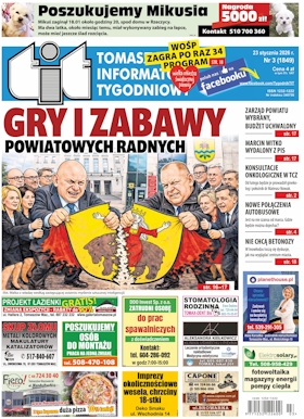 TIT - Tomaszowski Informator Tygodniowy nr 3 (1849) z 23 stycznia 2026 roku TIT - Tomaszowski Informator Tygodniowy nr 3 (1849) z 23 stycznia 2026 roku