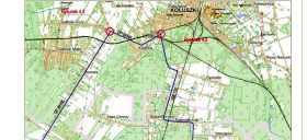 Zmiana organizacji ruchu na&nbsp;czas remontu przejazdu kolejowego w&nbsp;Rokicinach-Kolonii (fot. mapka udostępniona przez gminę)