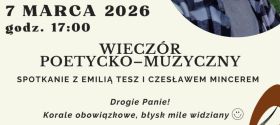 Plakat wydarzenia Wieczór z&nbsp;poezją i&nbsp;muzyką