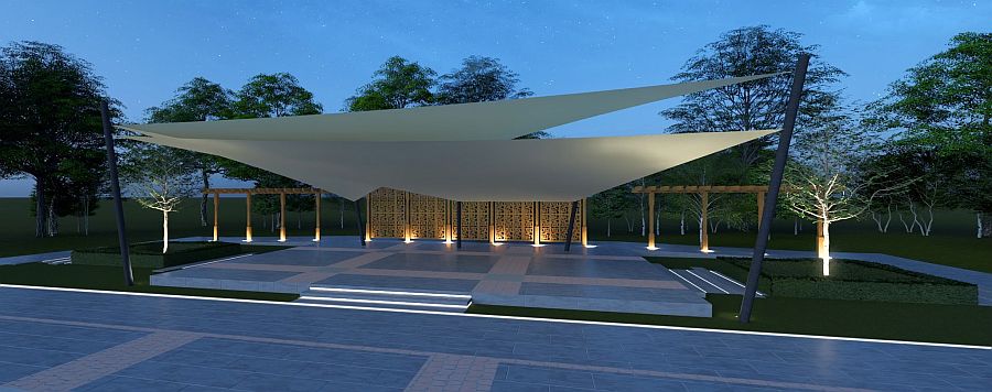 W Spale powstaje scena pod żaglami i nowe alejki spacerowe.