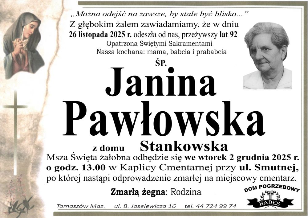  śp. Janina Pawłowska 