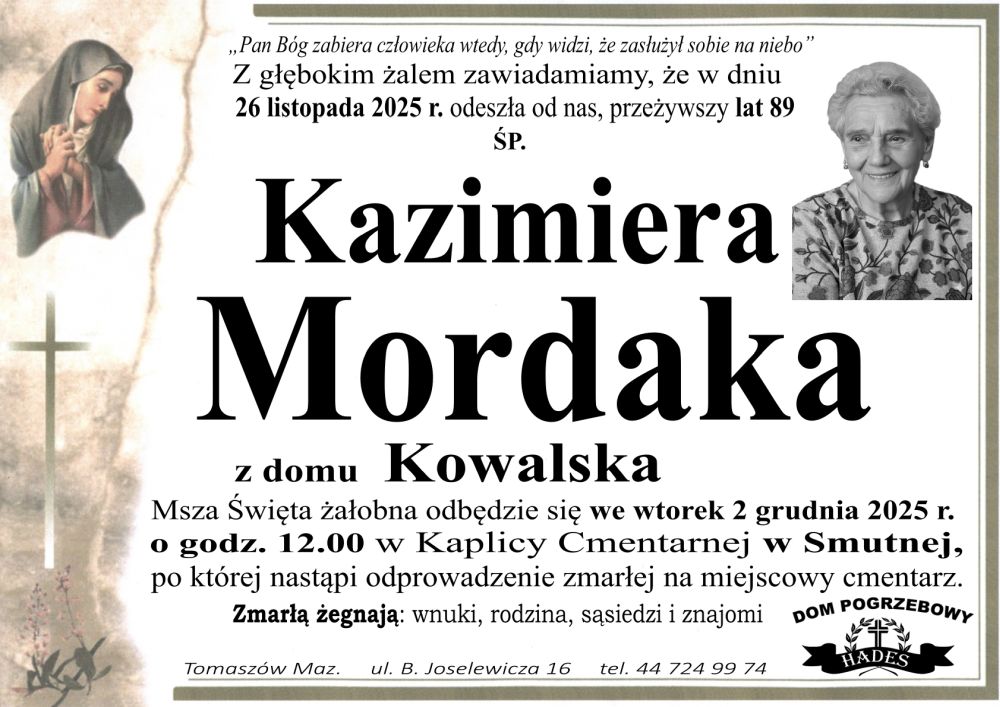 śp. Kazimiera Mordaka