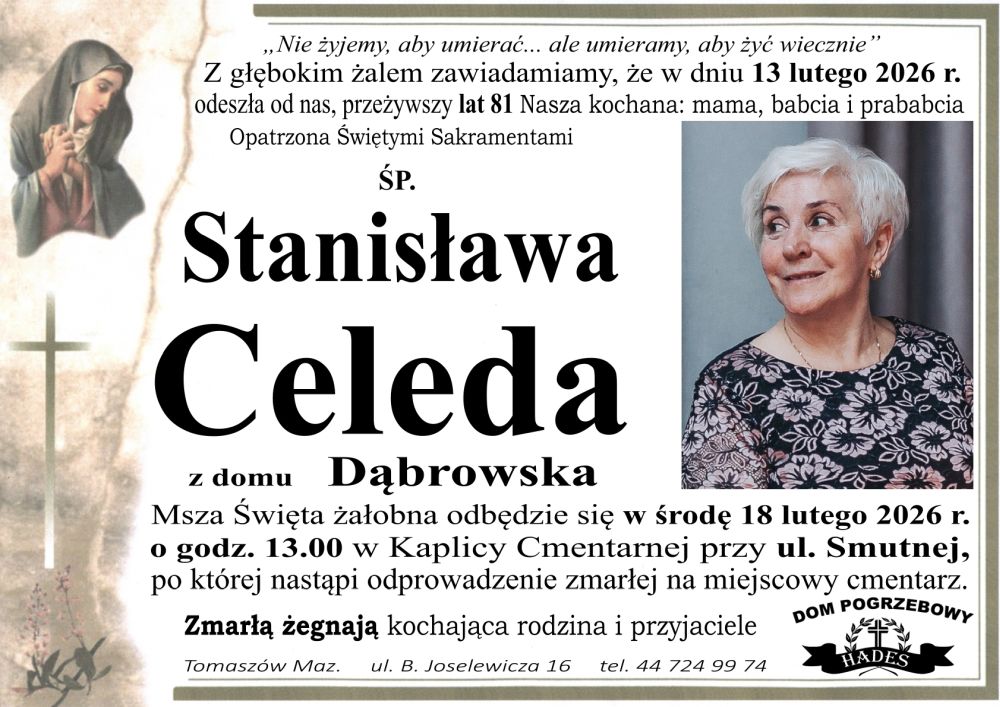 ŚP. Stanisława Celeda