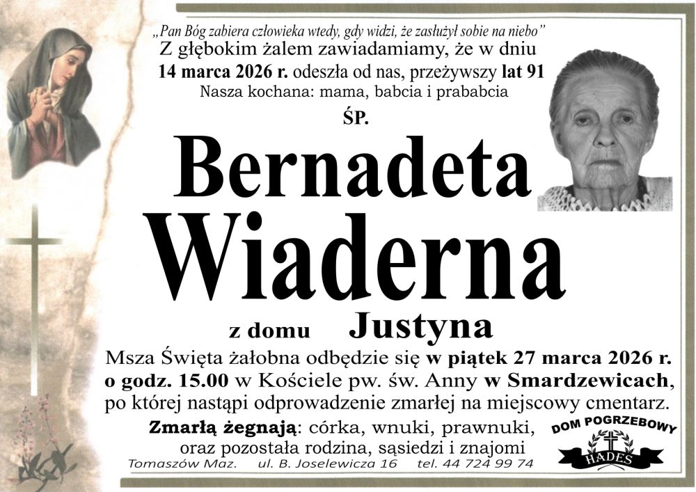 śp.Bernadeta Wiaderno