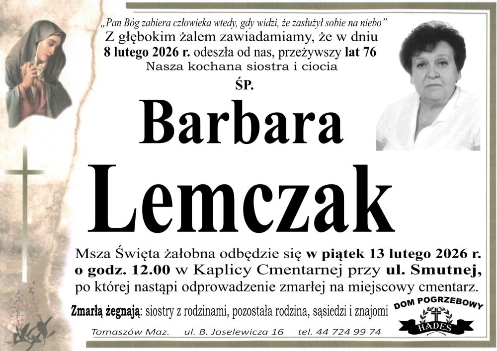 śp. Barbara Lemczak