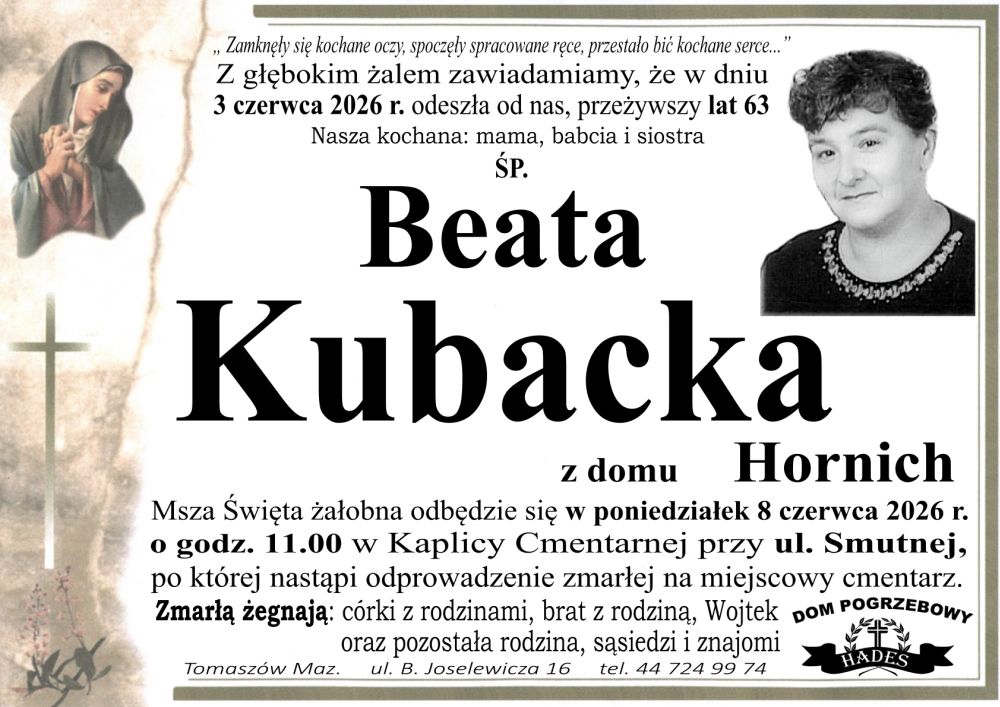 śp. Beata Kubacka