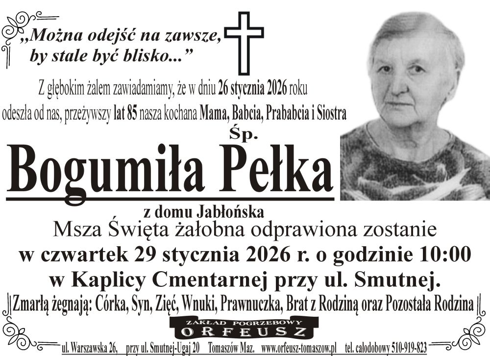 śp. Bogumiła Pełka