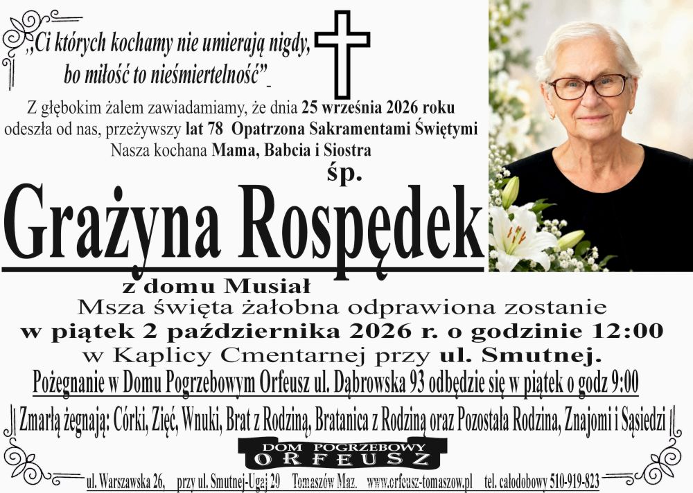 śp. Grażyna Rospędek