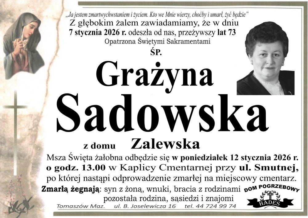 śp. Grażyna Sadowska