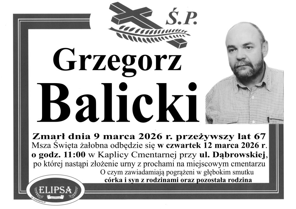 śp. Grzegorz Balicki