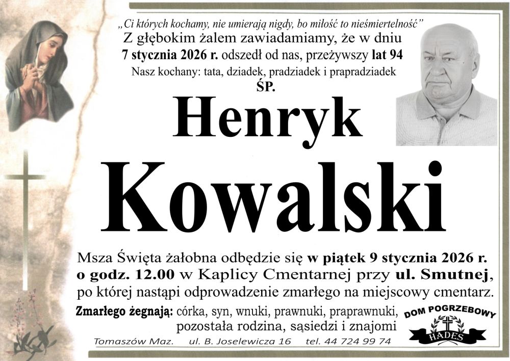 śp. Henryk Kowalski