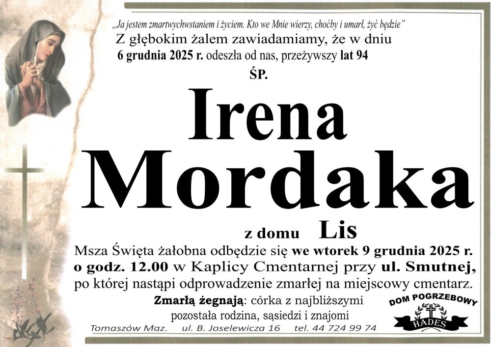 śp. Irena Mordaka