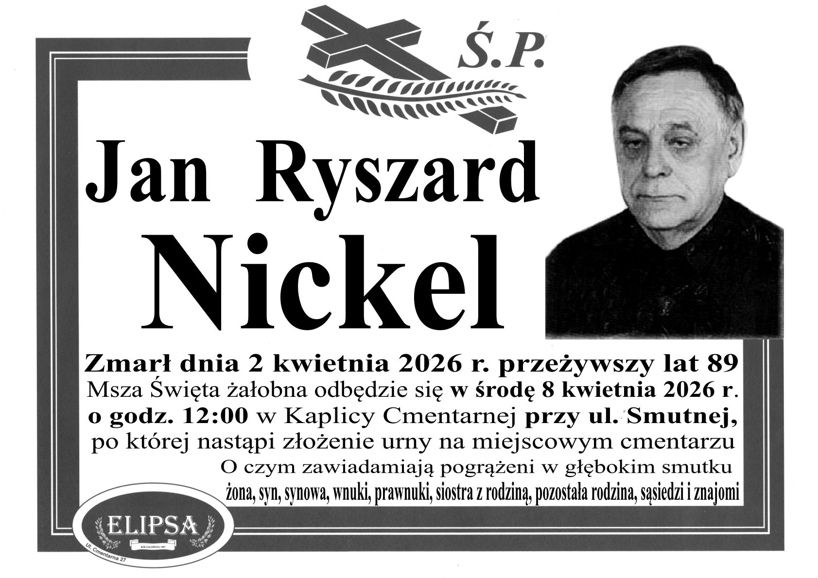 śp. Jan Ryszard Nickel