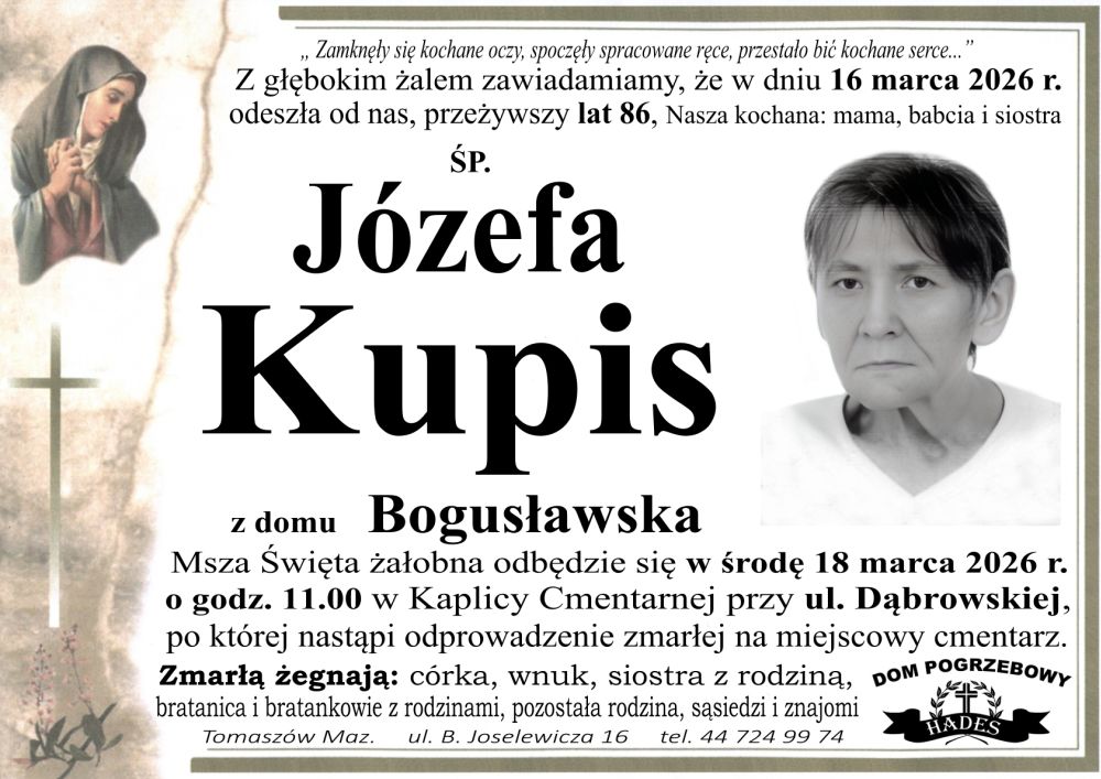 śp. Józefa Kupis