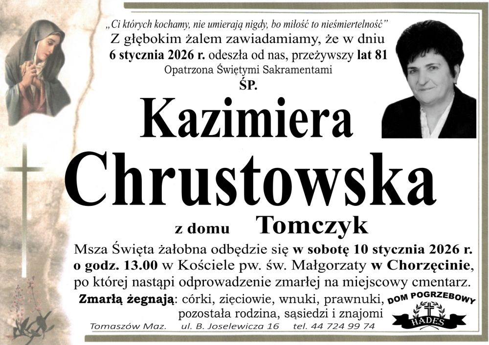 śp. Kazimiera Chrustowska