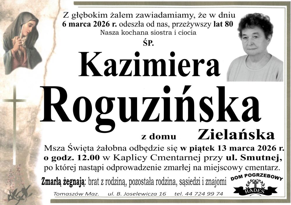 śp. Kazimiera Roguzińska