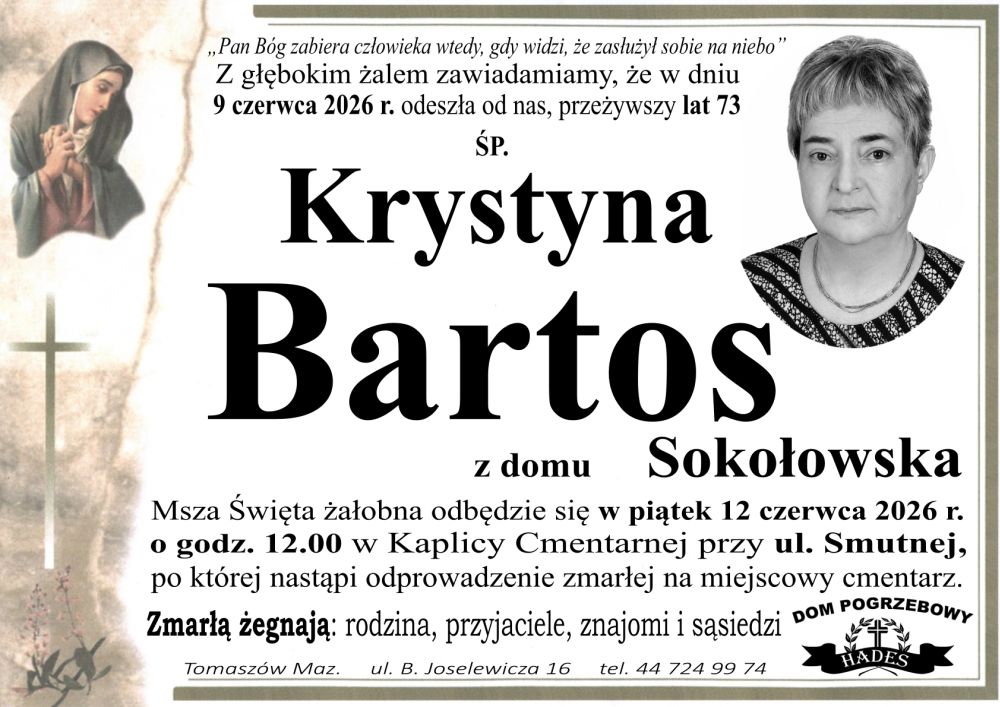śp. Krystyna Bartos