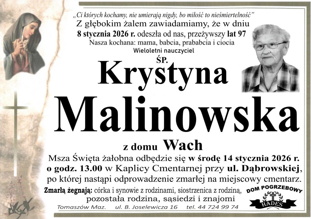 śp. Krystyna Malinowska