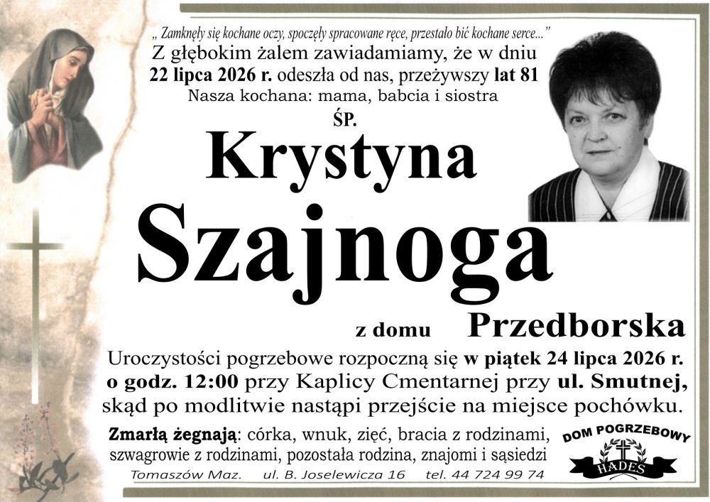 śp. Krystyna Szajnoga