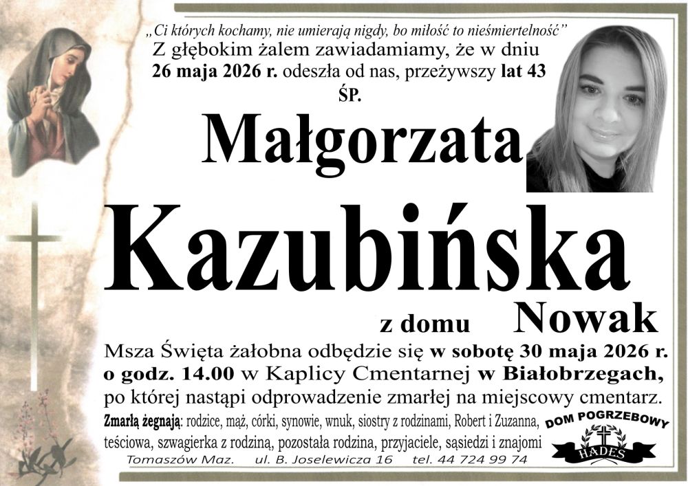 śp. Małgorzata Kazubińska