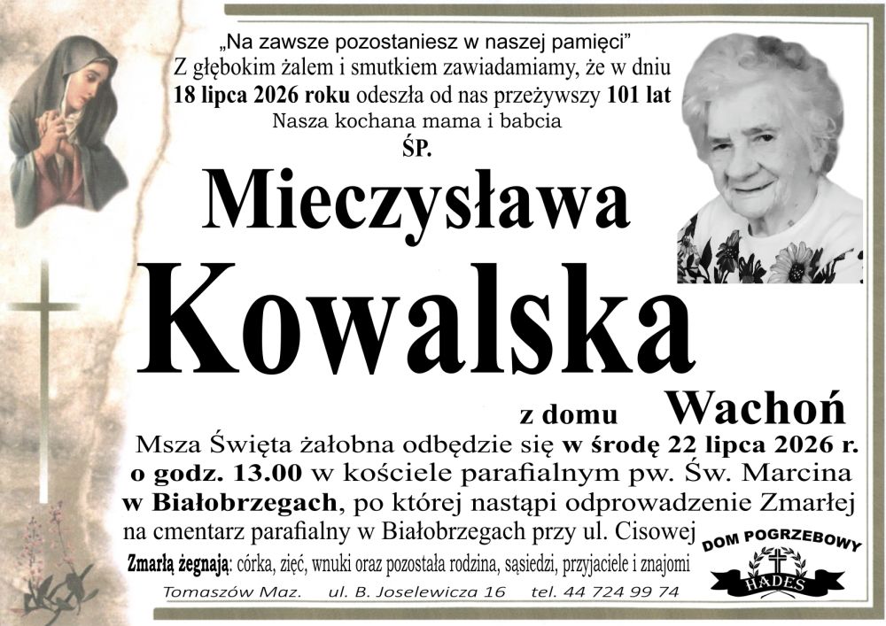 śp. Mieczysława Kowalska