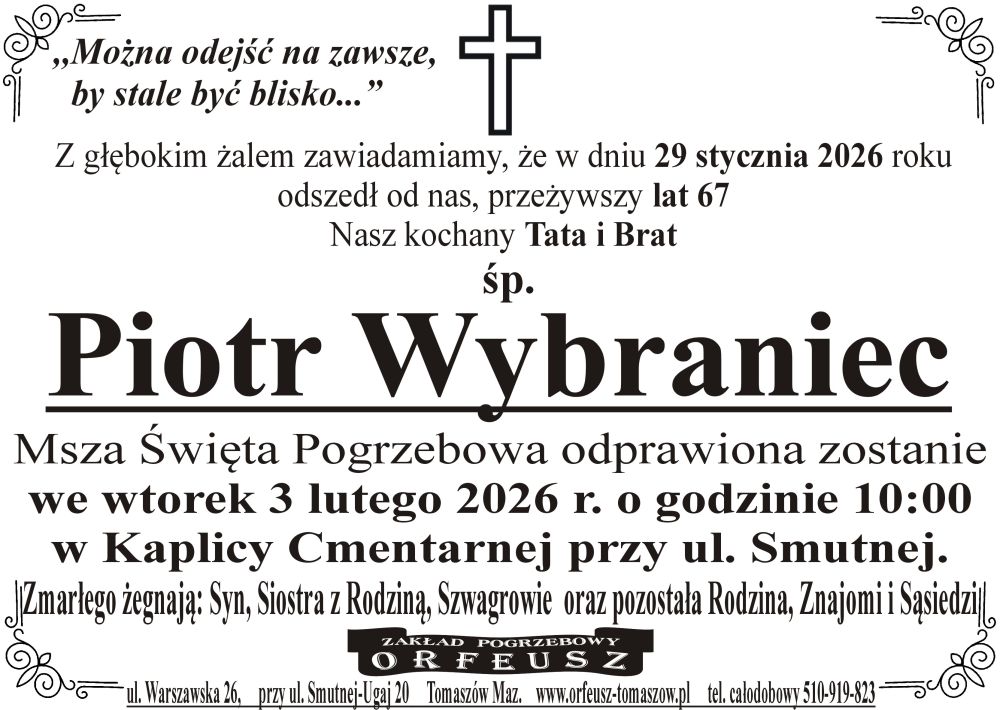 śp. Piotr Wybraniec