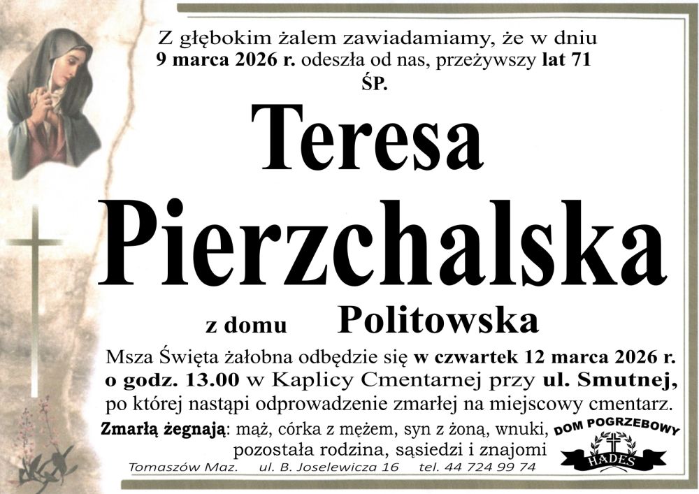 śp. Teresa Pierzchalska