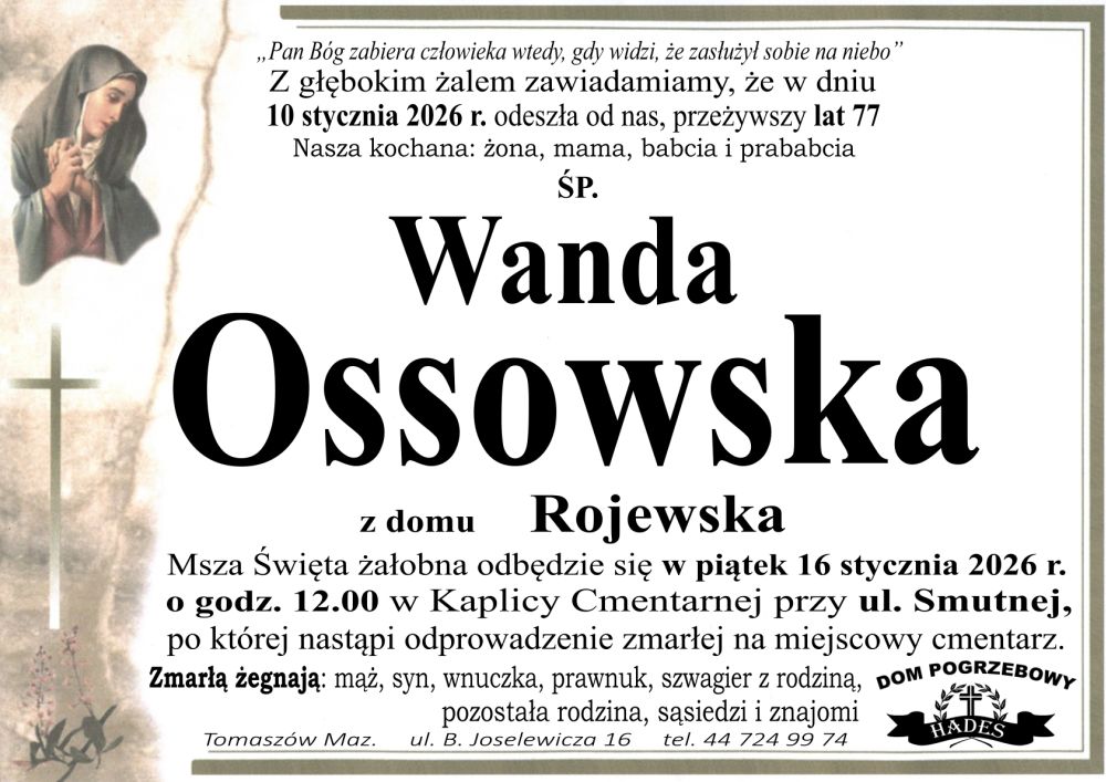 śp. Wanda Ossowska