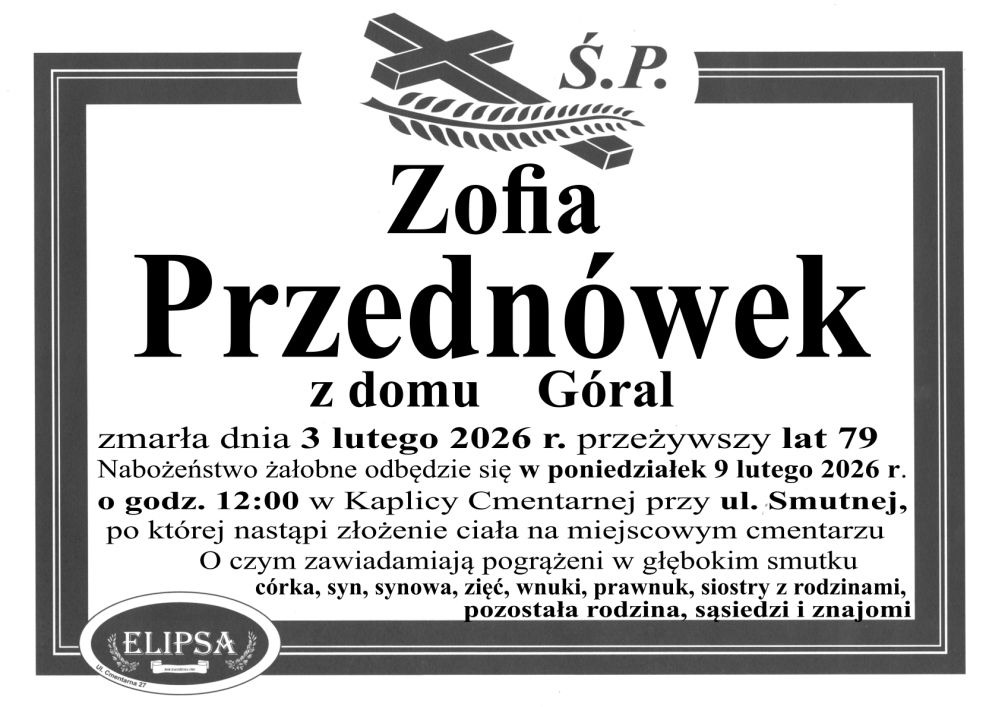 śp. Zofia Przednówek