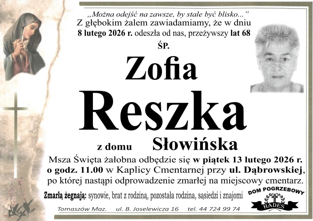 śp. Zofia Reszka