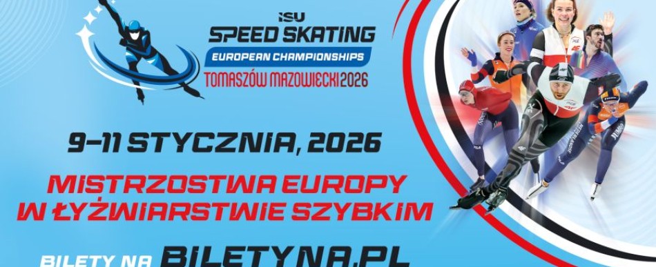 Plakat mistrzostw Europy w łyżwiarstwie
