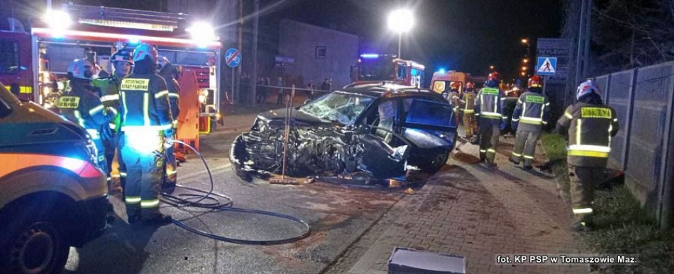 Akcja ratownicza trwała kilka godzin. Fot. KP PSP w Tomaszowie